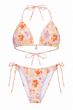 Sunset Bloom Tie-Side Bikini Set