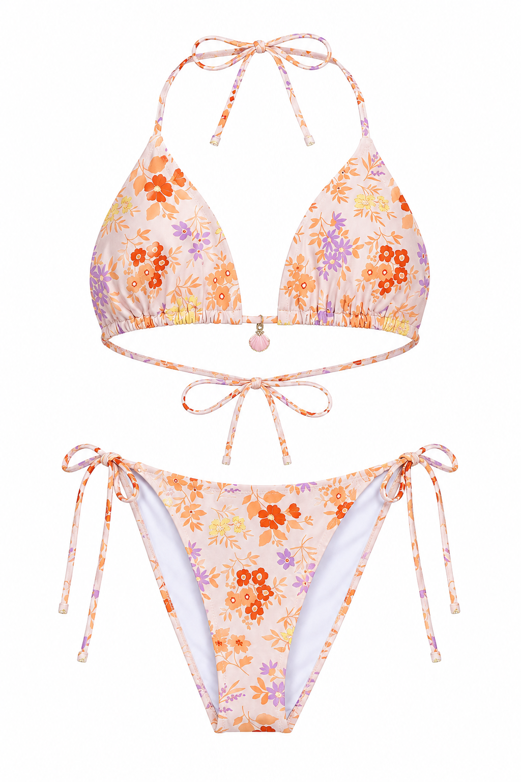 Sunset Bloom Tie-Side Bikini Set