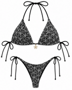 Midnight Daisy Bikini Set