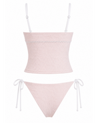 Blush Tide Textured Tankini Set