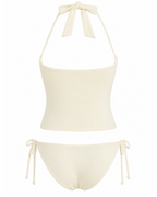 Buttercream Lace Halter Tankini Set