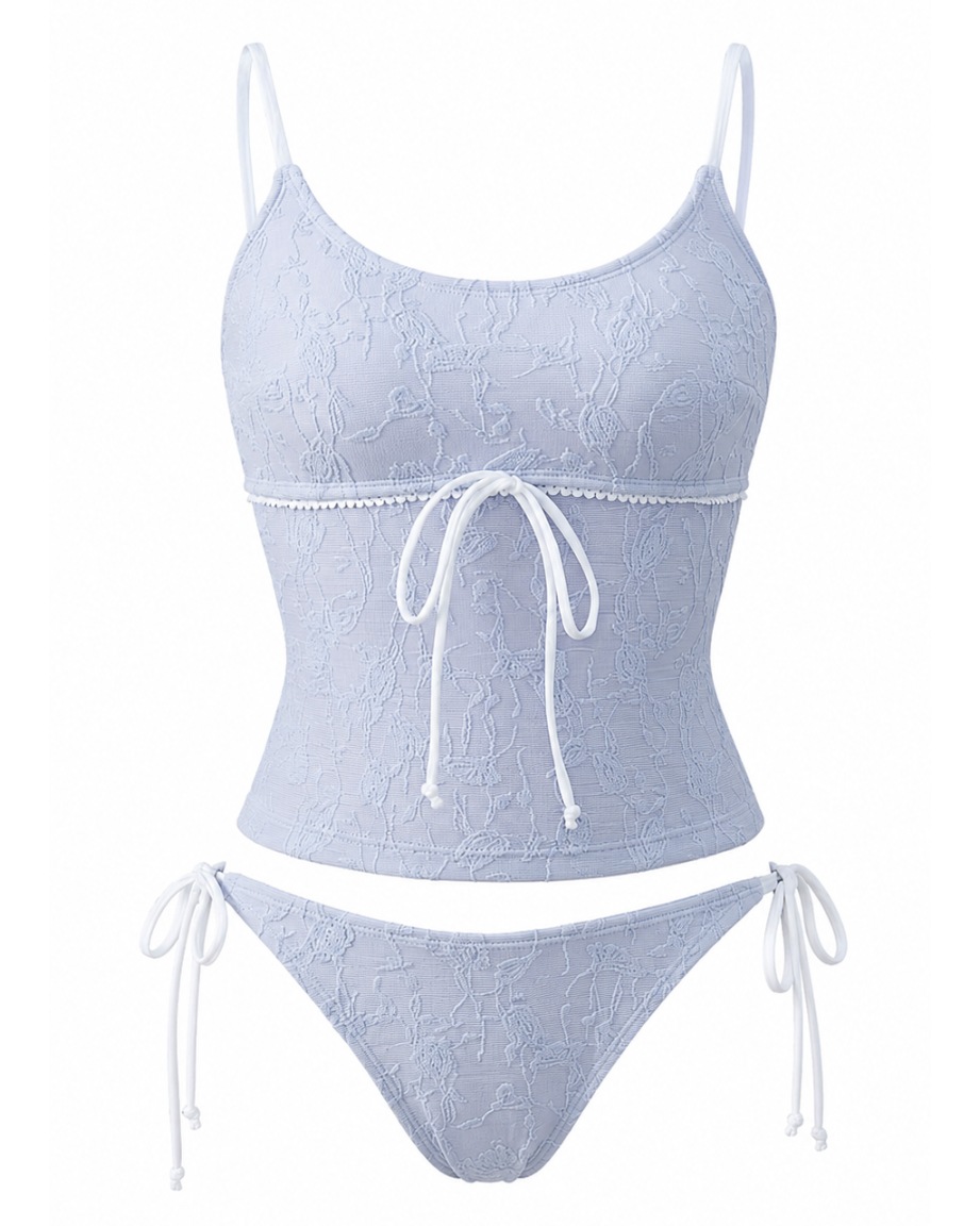 Ocean Mist Textured Tankini Set