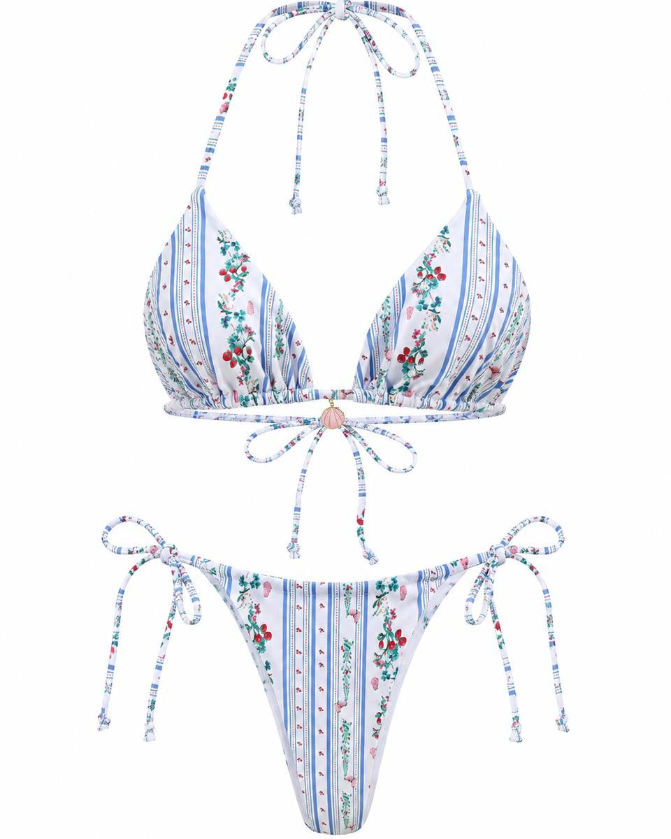 Bluebell Garden Tie-Side Bikini Set